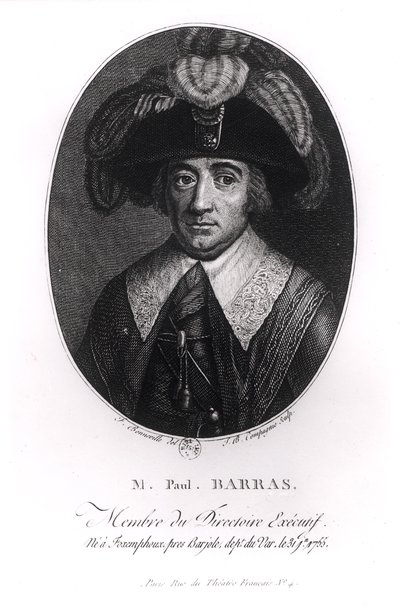 Paul Francois Jean Nicolas (1755-1829) Vicomte de Barras by Francois Bonneville